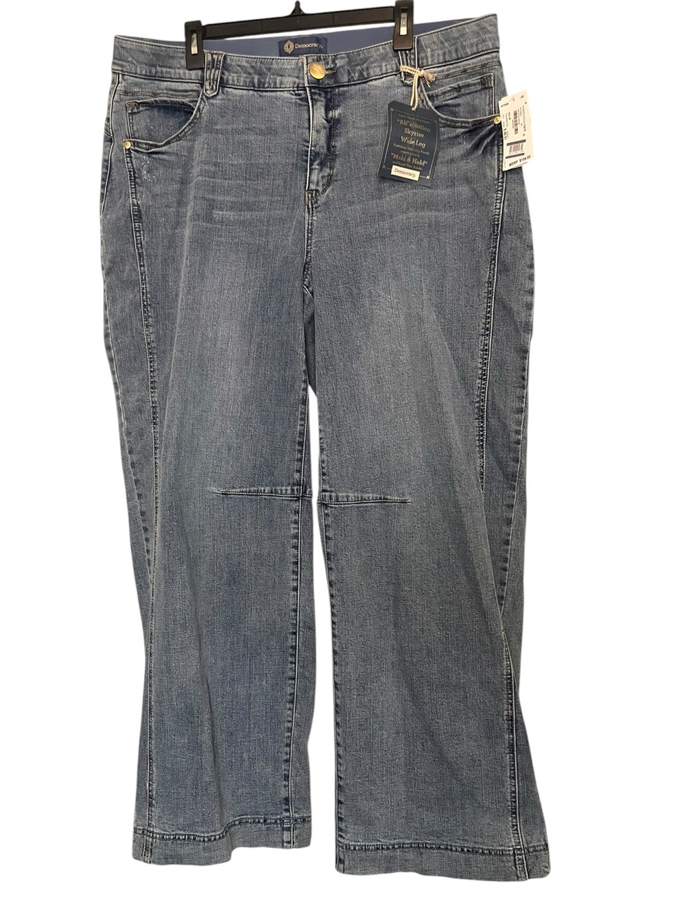 Democracy Absolution Women's Wide Leg Vintage Wash Jeans 18W Style W1Y294D5 NWT